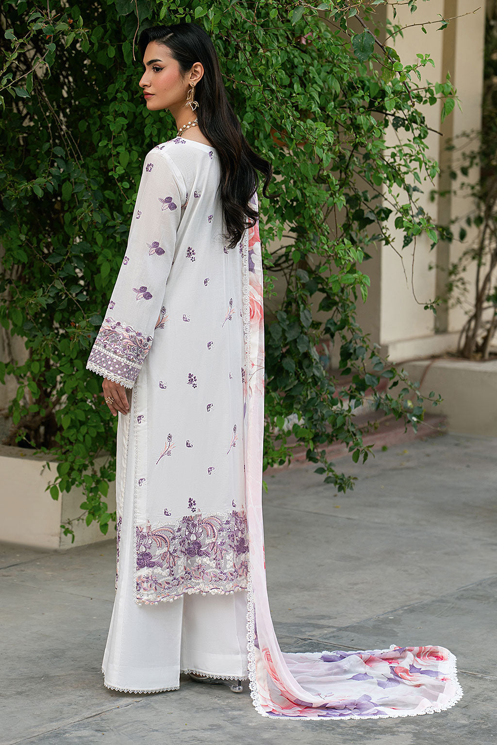 Lawn Embroidered Unstitched 3  pc