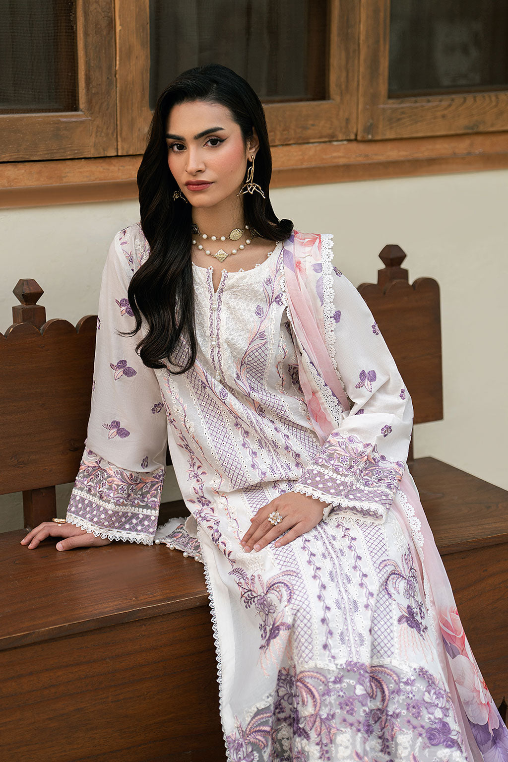 Lawn Embroidered Unstitched 3  pc