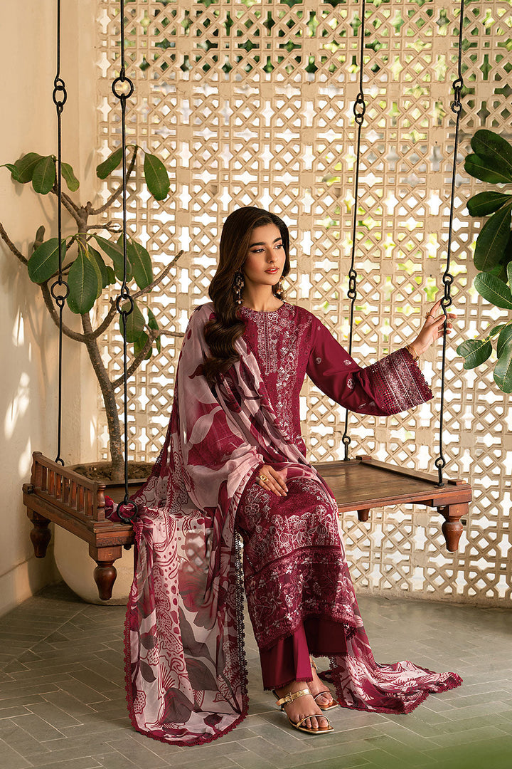 Lawn Embroidered Unstitched 3  pc