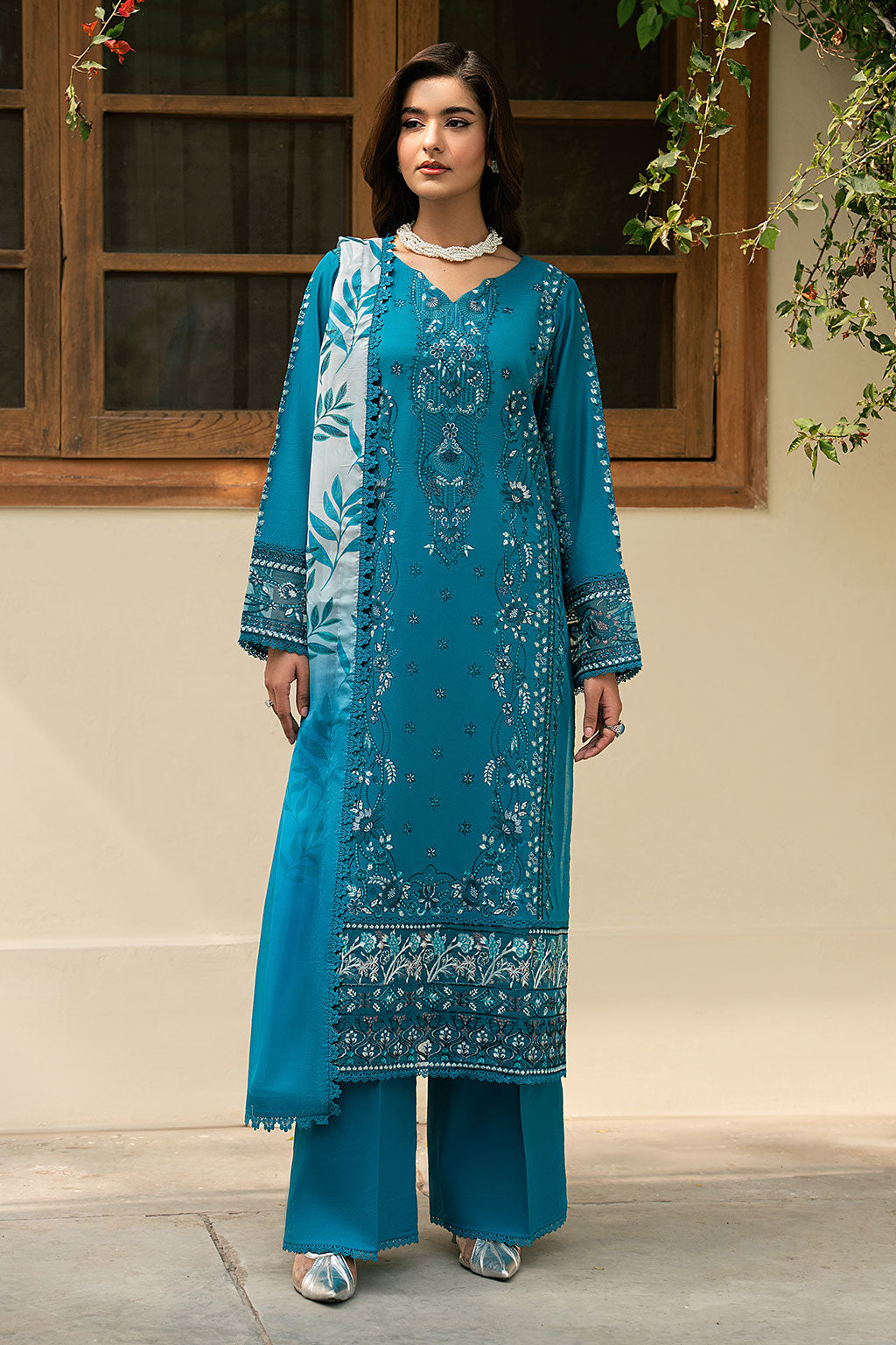 Lawn Embroidered Unstitched 3  pc