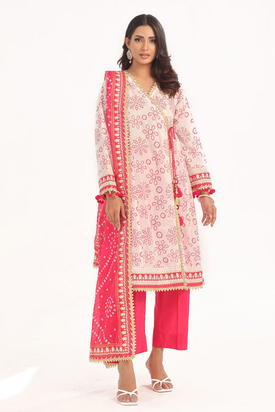 3 Piece Unstitched Gold Lacquer Printed Lawn Suit