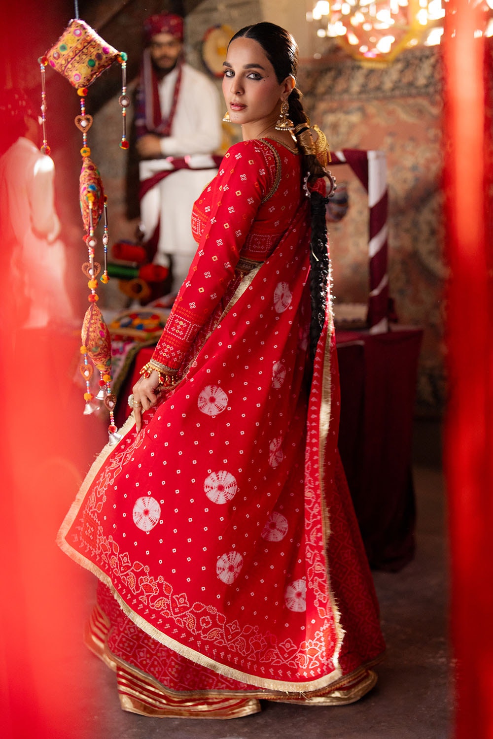 3 Piece Unstitched Gold Printed Lawn Suit
