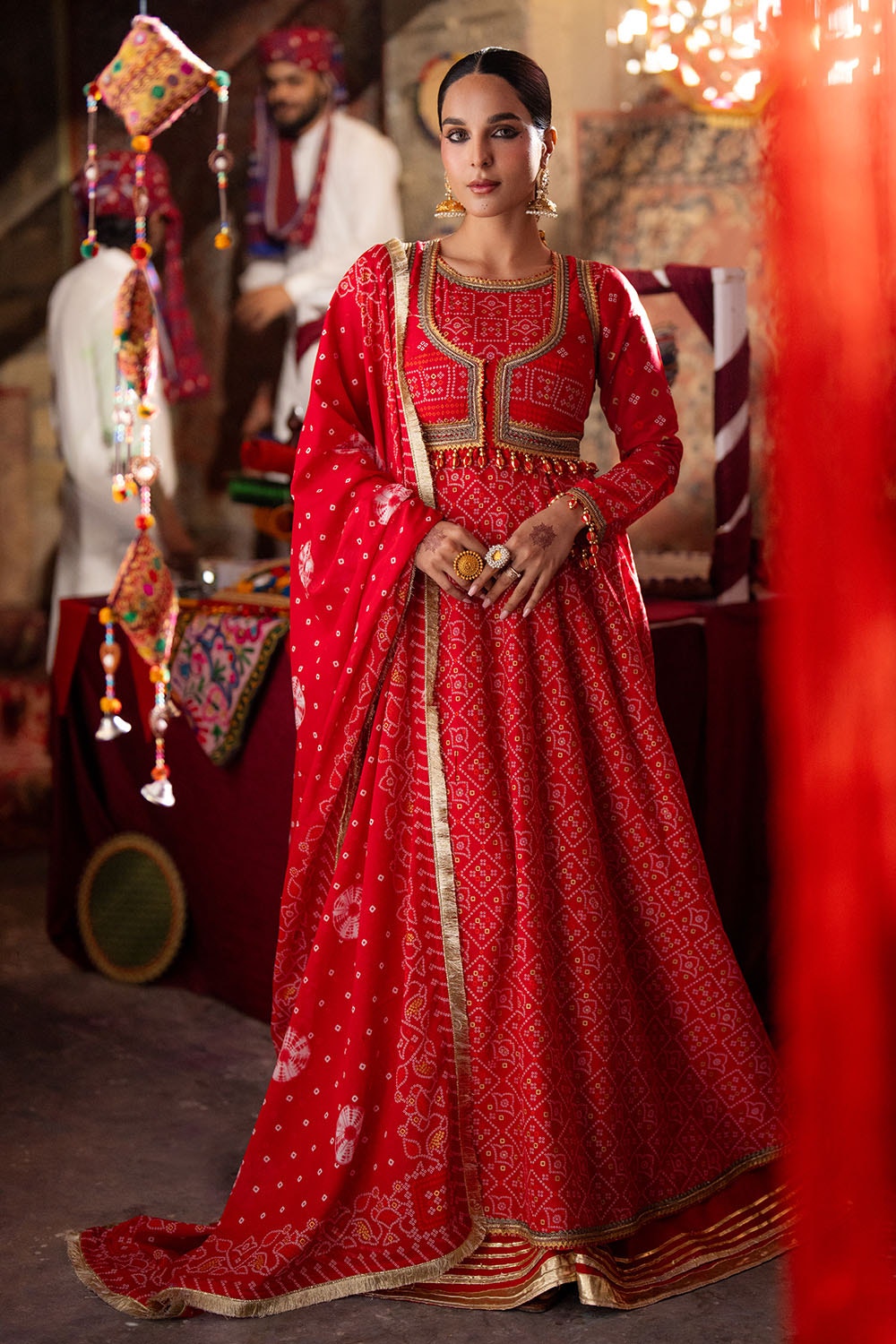 3 Piece Unstitched Gold Printed Lawn Suit