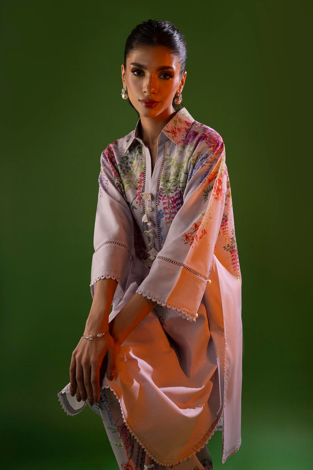 Unstitched Lawn 2 Piece Suit