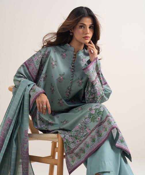 2-Piece Embroidered Lawn Suit