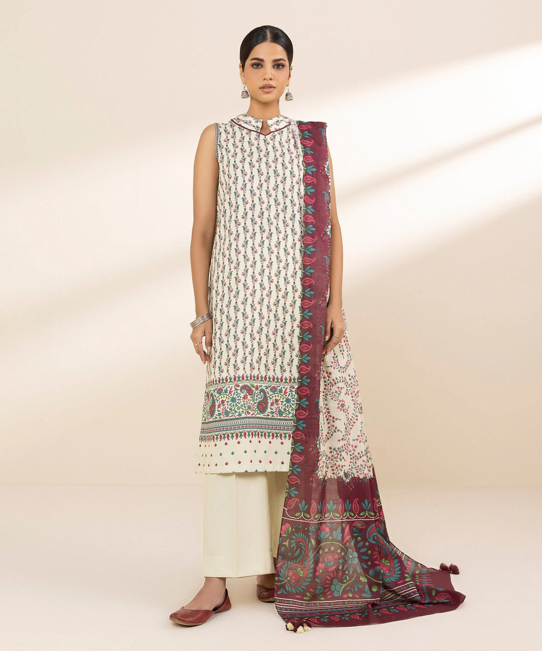 3 Piece - Printed Lawn Suit