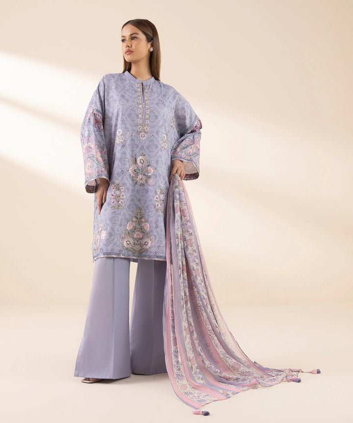3 Piece - Embroidered Lawn Suit