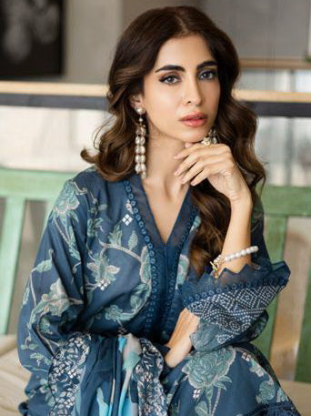 Aafreen Scalloped Lawn