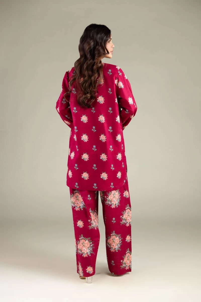 Embroidered | Textured Cotton Floral Threadwork 3 Piece
