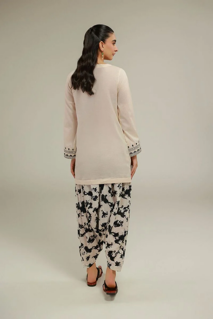 Embroidered | Cotton Dobby White Embroidered 3pc