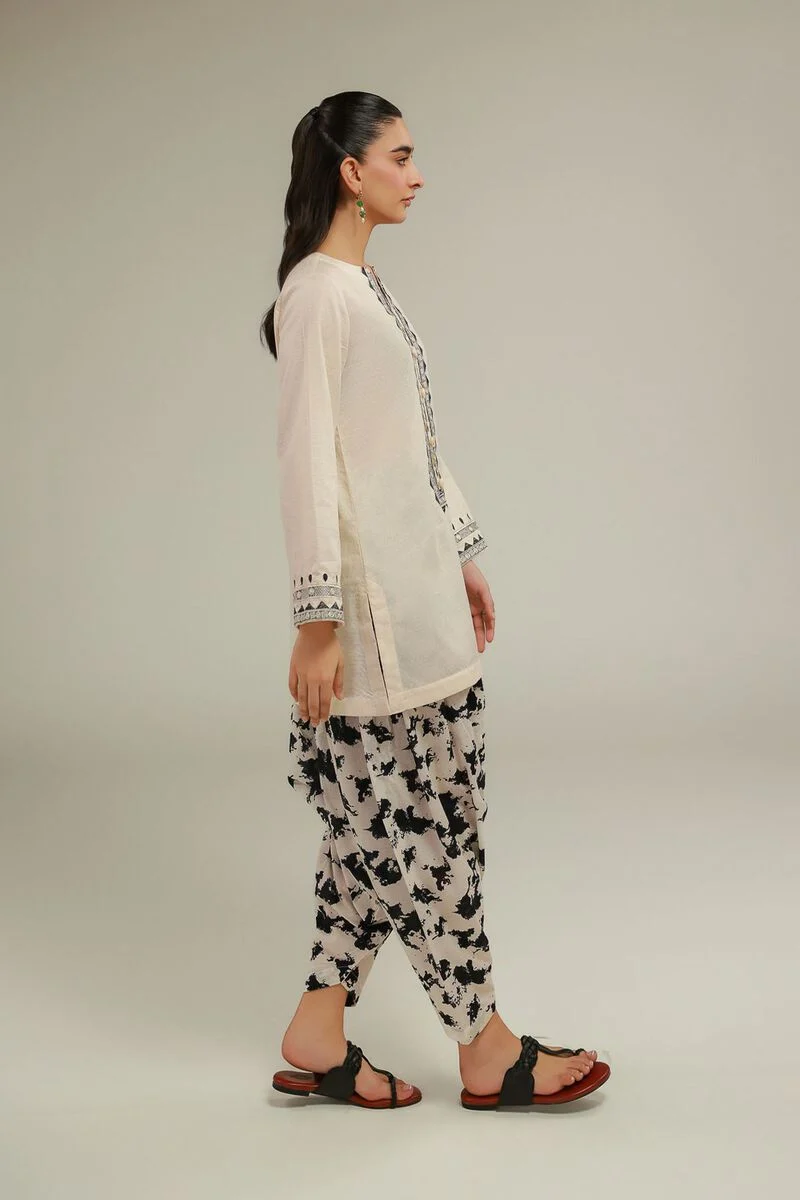 Embroidered | Cotton Dobby White Embroidered 3pc