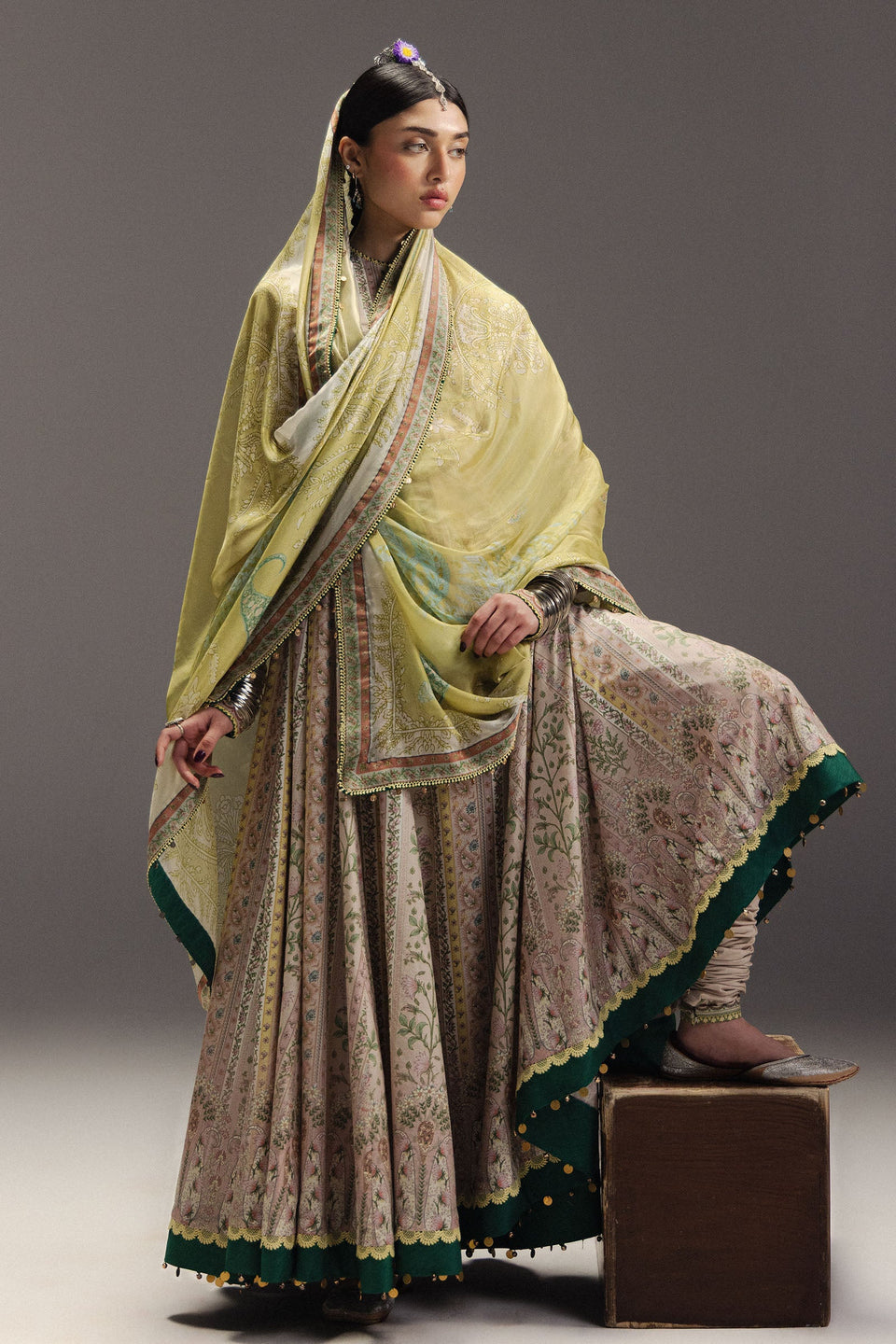 Anarkali  Printed Lawn