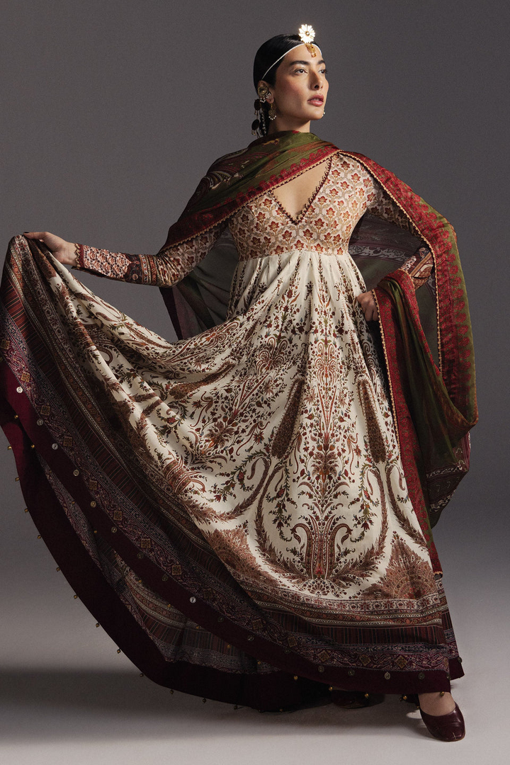 Anarkali  Printed Lawn