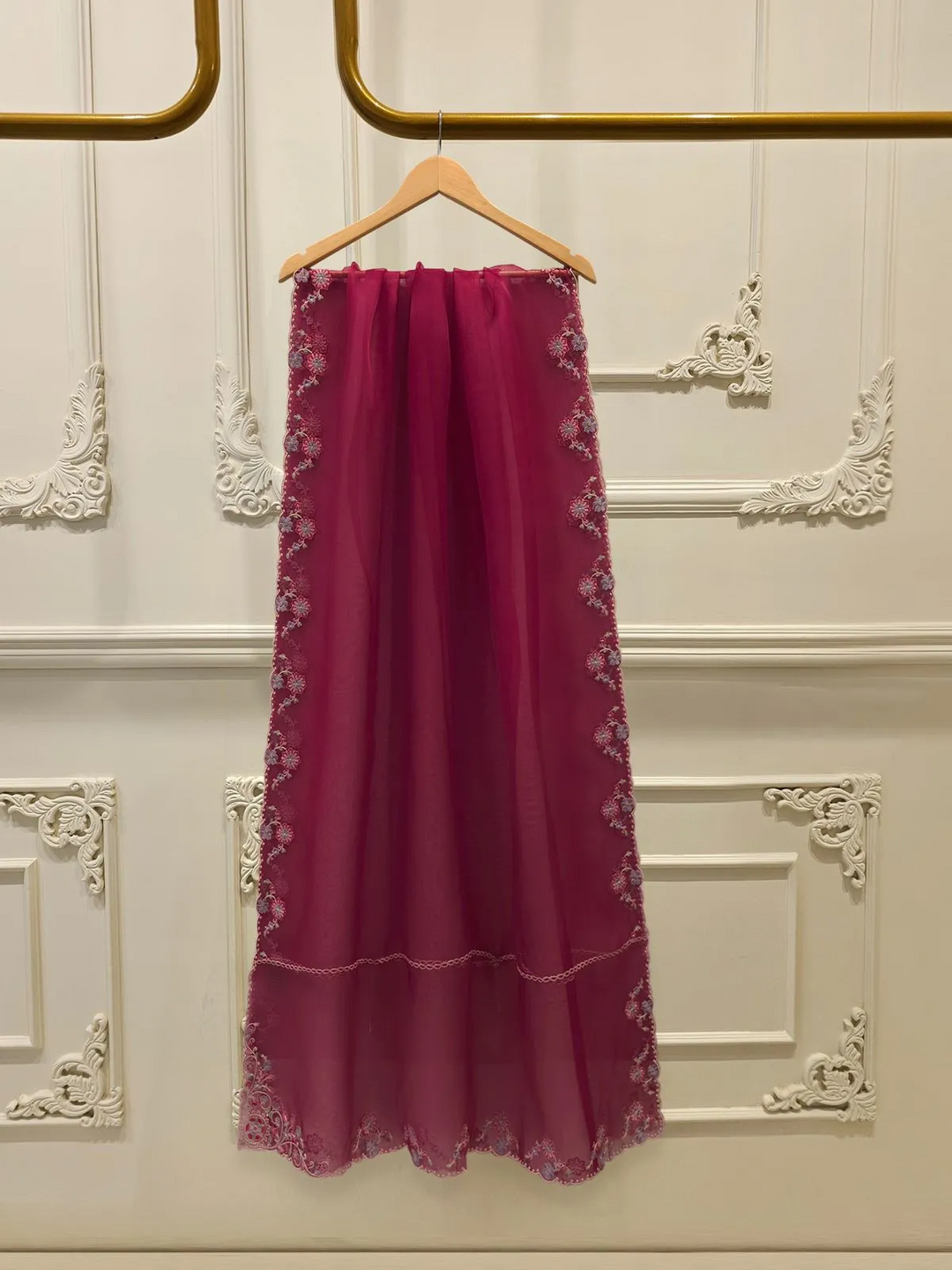3 Piece- Pure Khaddi Silk Embroidered Suit