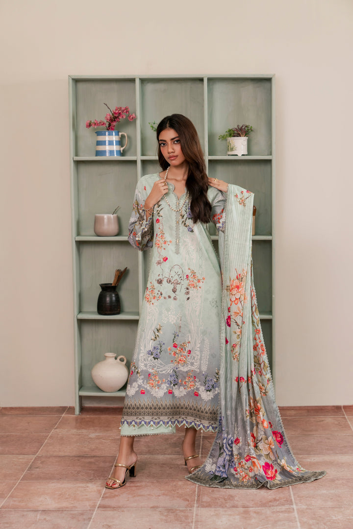 Resham Unstitched Cambric 3 Pcs Printed Suit