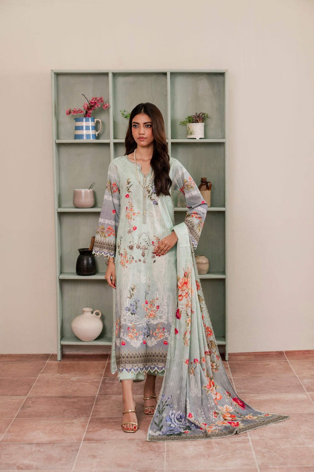 Resham Unstitched Cambric 3 Pcs Printed Suit