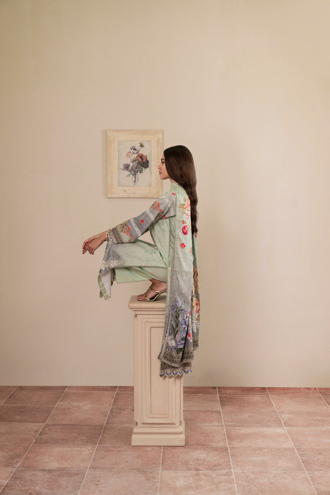 Resham Unstitched Cambric 3 Pcs Printed Suit