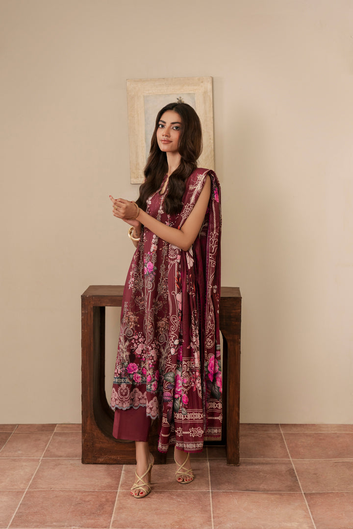 Resham Unstitched Cambric 3 Pcs Printed Suit