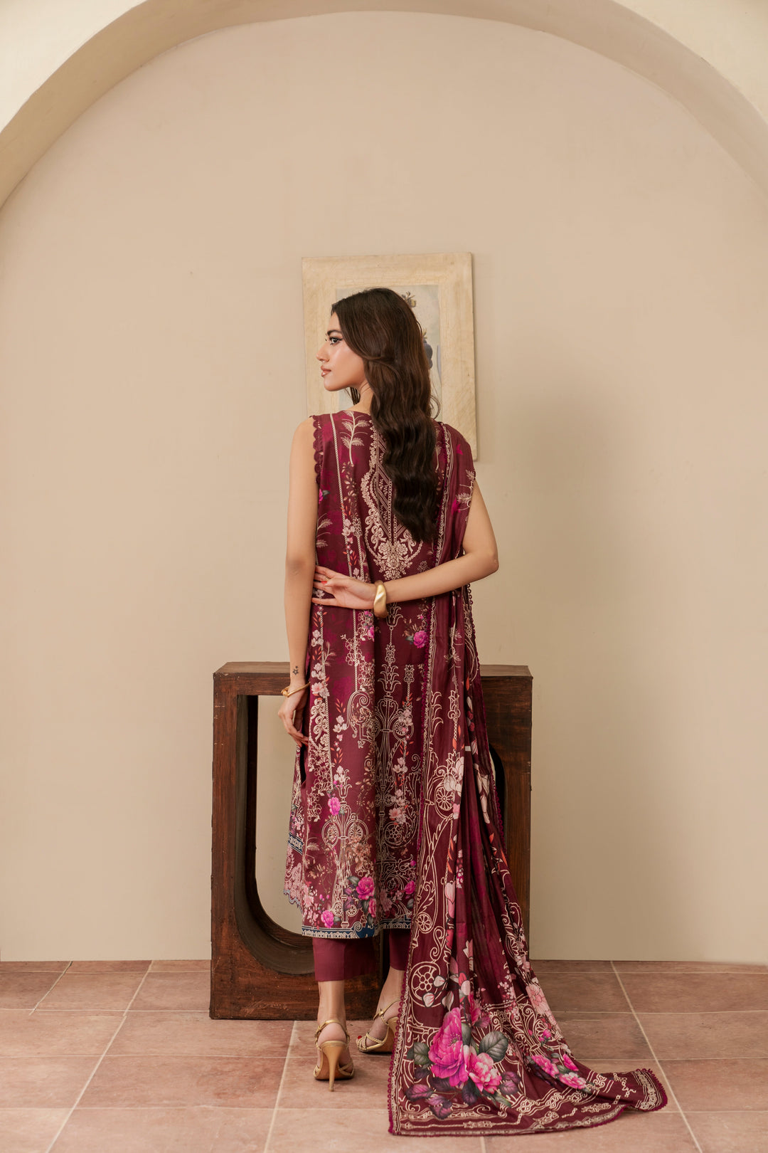 Resham Unstitched Cambric 3 Pcs Printed Suit