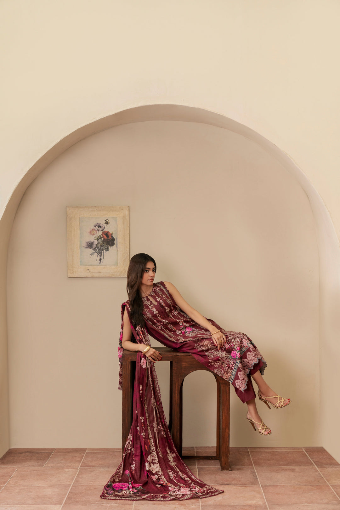Resham Unstitched Cambric 3 Pcs Printed Suit