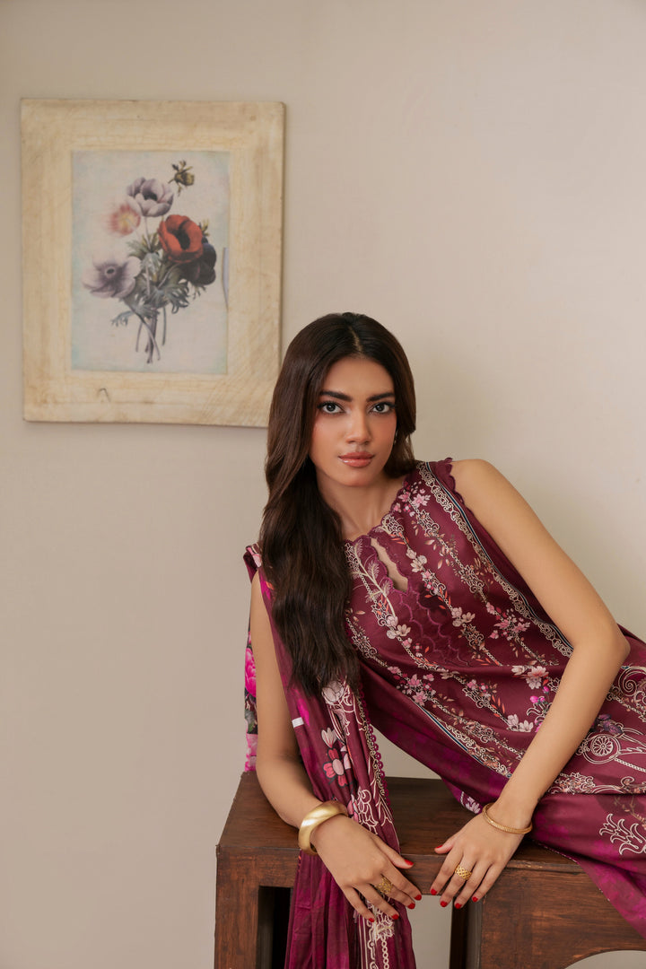 Resham Unstitched Cambric 3 Pcs Printed Suit
