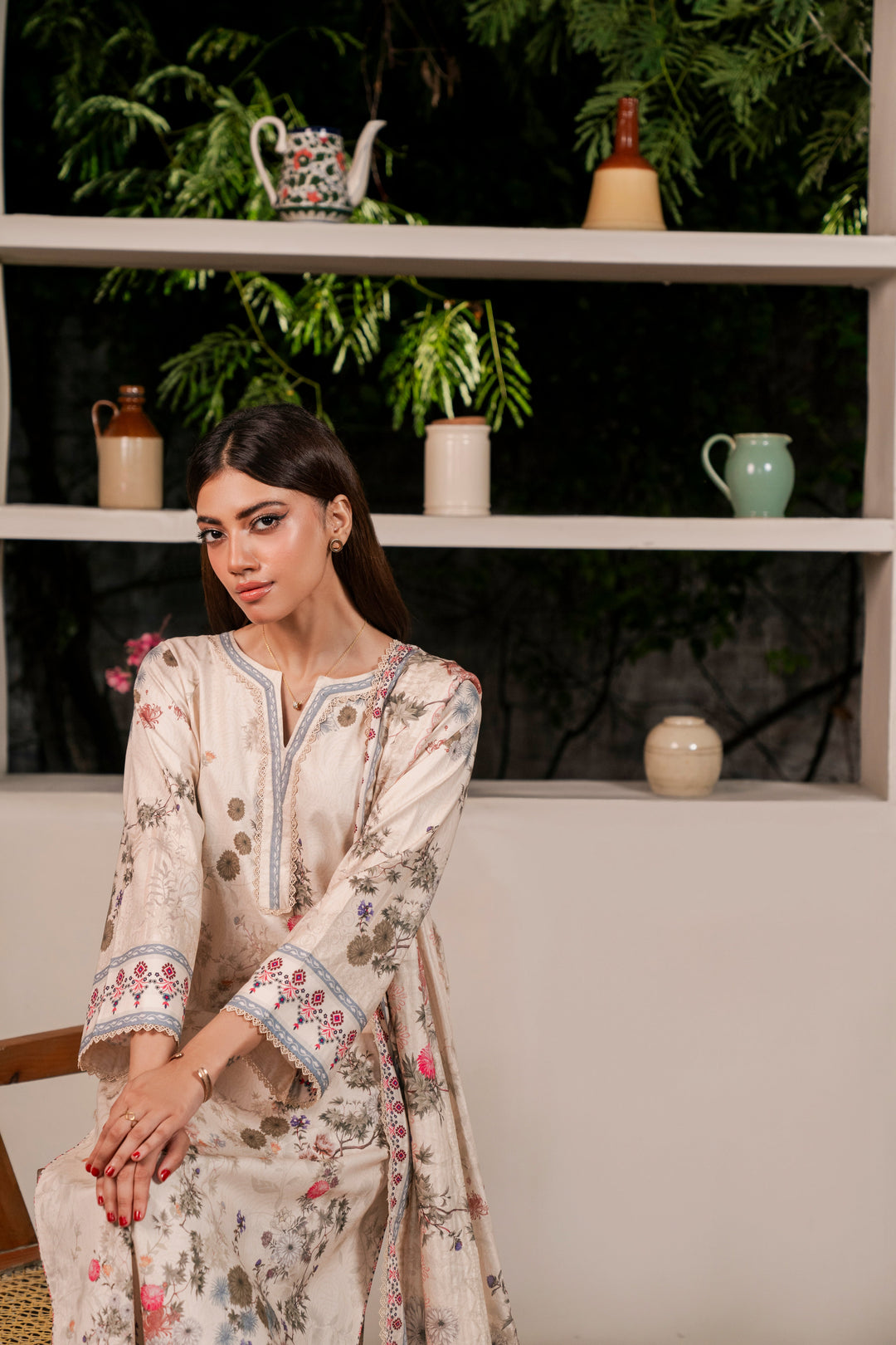 Resham Unstitched Cambric 3 Pcs Printed Suit