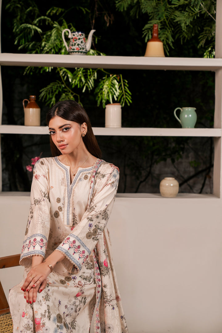 Resham Unstitched Cambric 3 Pcs Printed Suit
