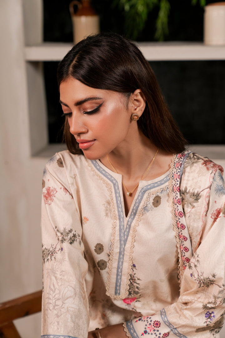 Resham Unstitched Cambric 3 Pcs Printed Suit