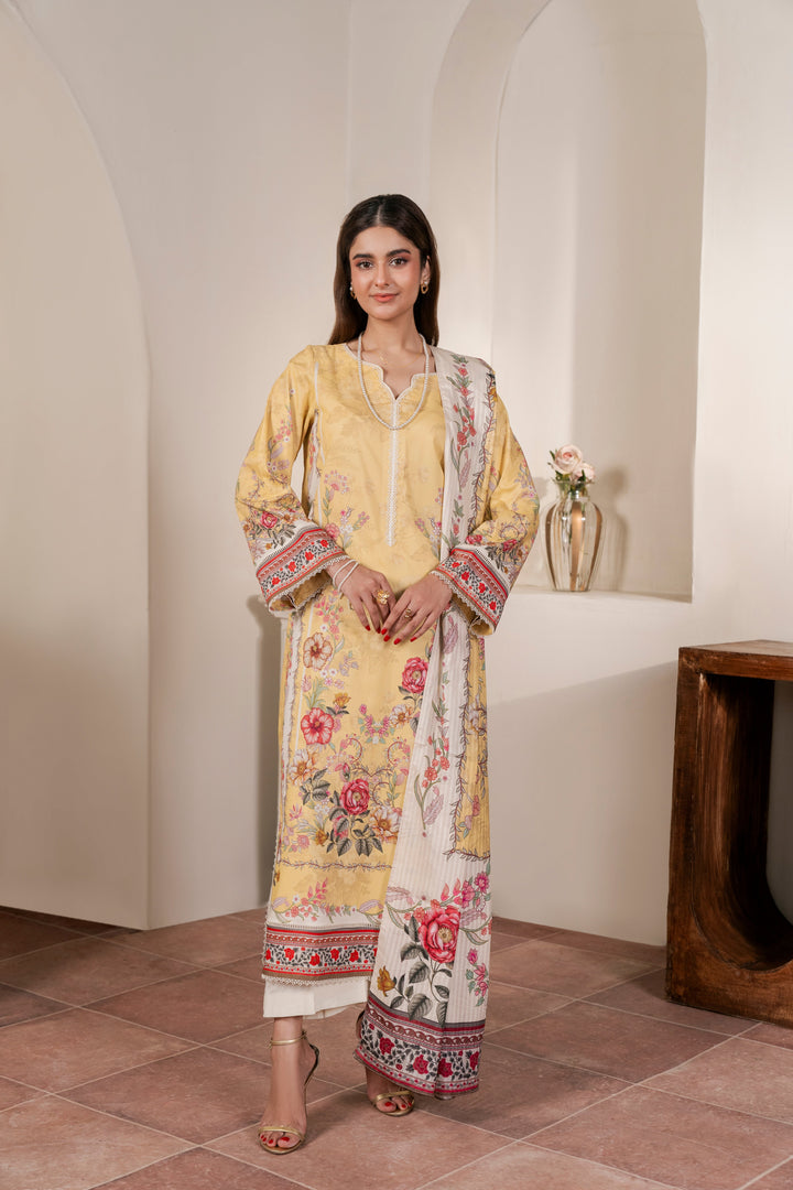 Resham Unstitched Cambric 3 Pcs Printed Suit