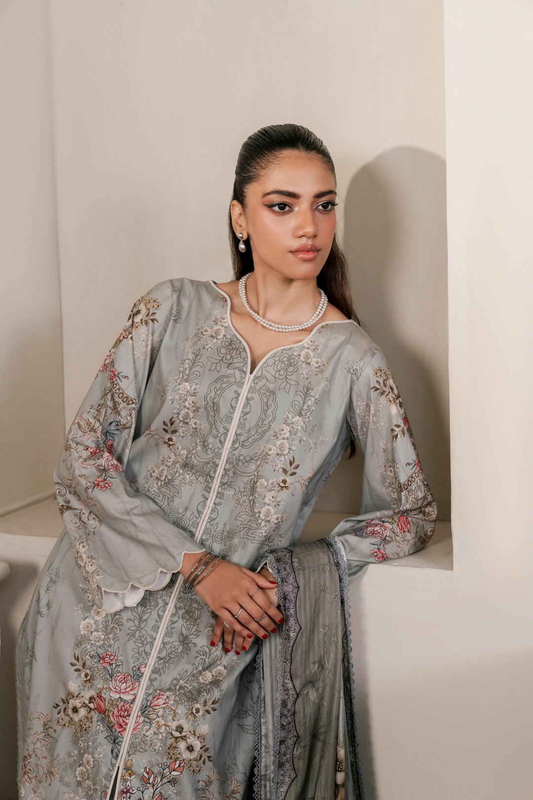 Resham Unstitched Cambric 3 Pcs Printed Suit