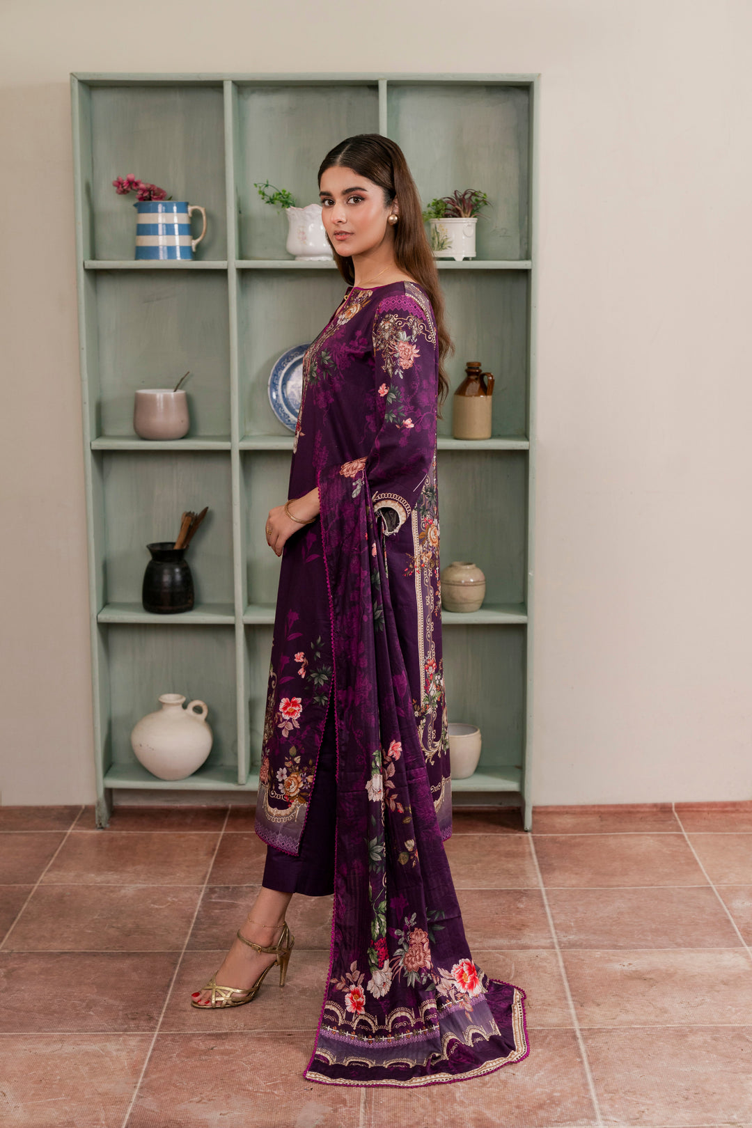 Resham Unstitched Cambric 3 Pcs Printed Suit