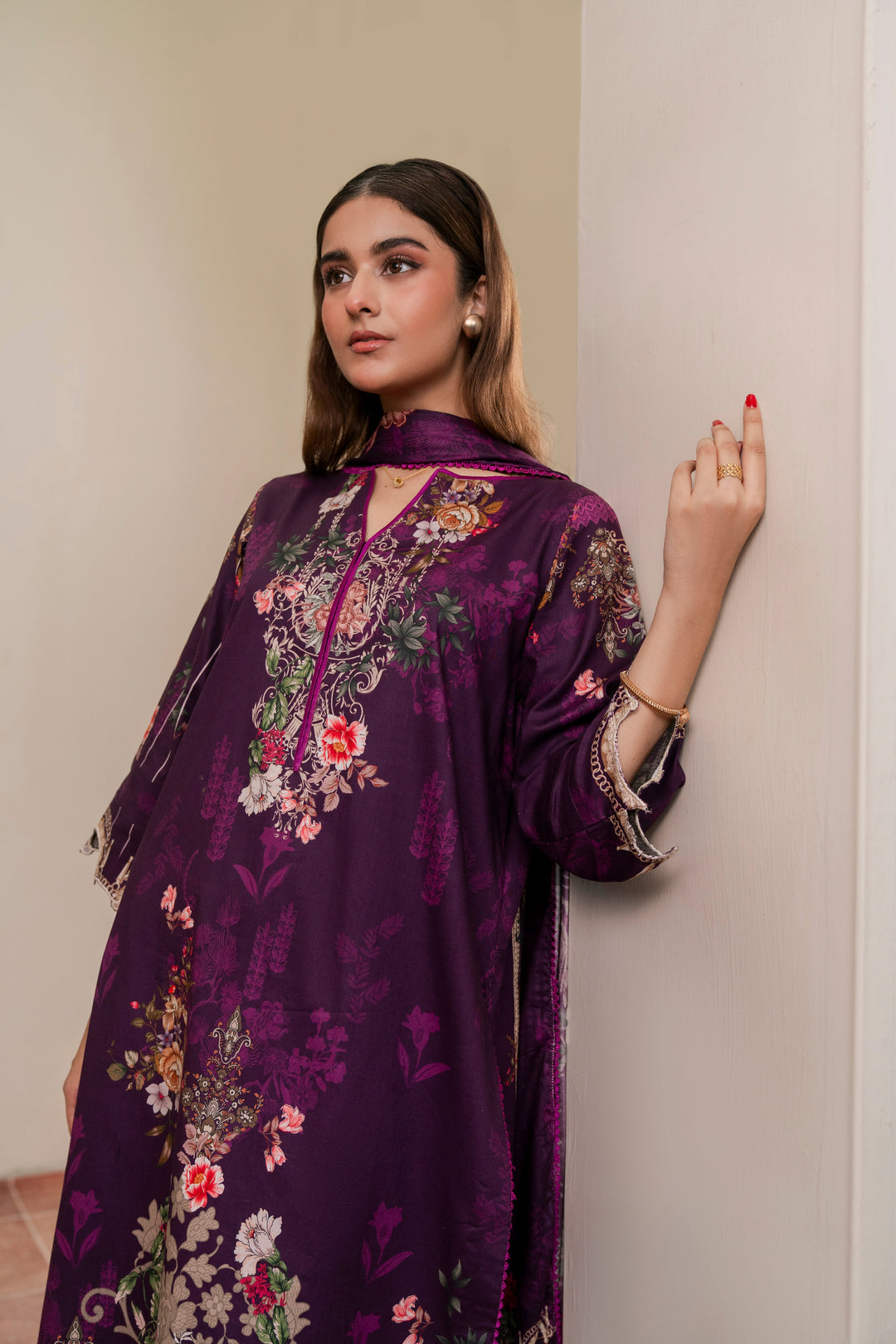 Resham Unstitched Cambric 3 Pcs Printed Suit