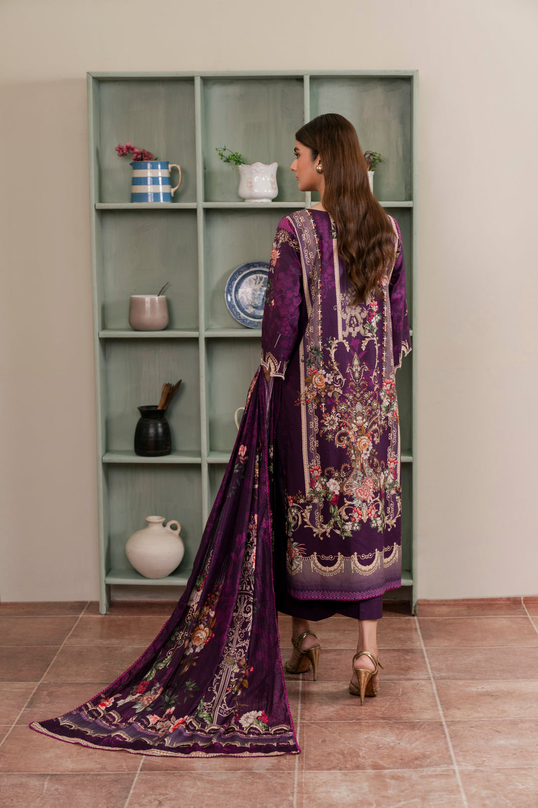 Resham Unstitched Cambric 3 Pcs Printed Suit