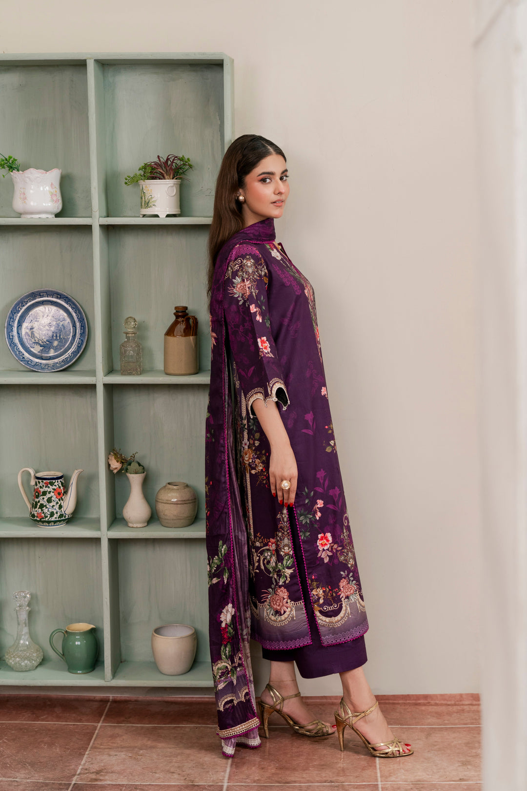 Resham Unstitched Cambric 3 Pcs Printed Suit