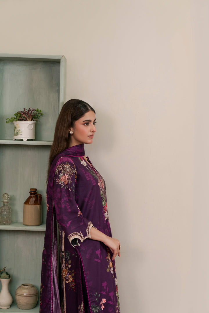 Resham Unstitched Cambric 3 Pcs Printed Suit