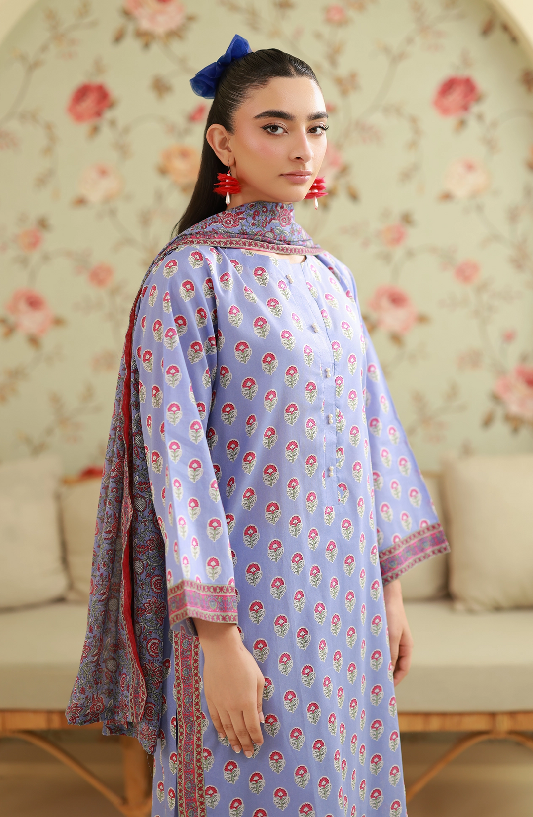 Unstitched 3 Piece Printed Lawn