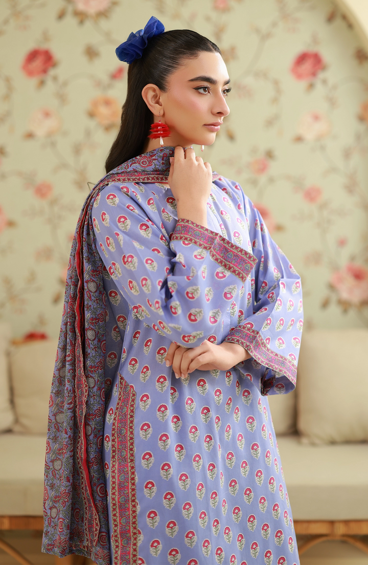 Unstitched 3 Piece Printed Lawn