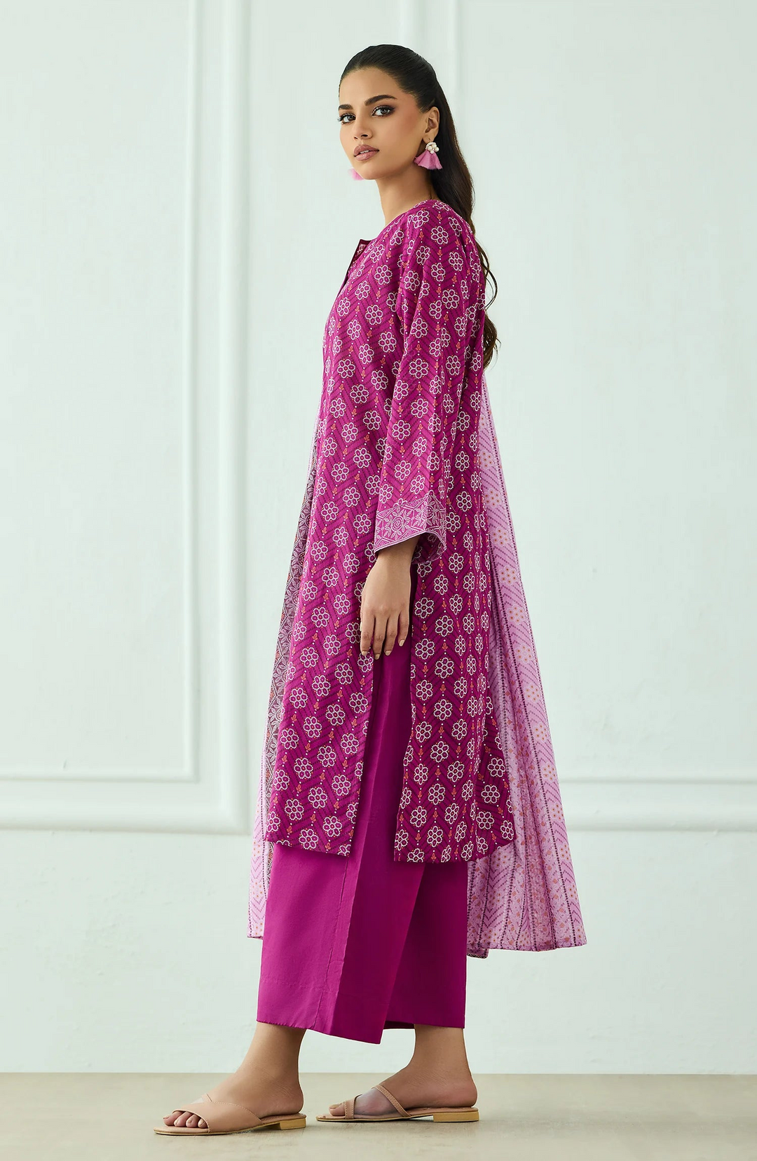 Unstitched 3 Piece Printed Lawn