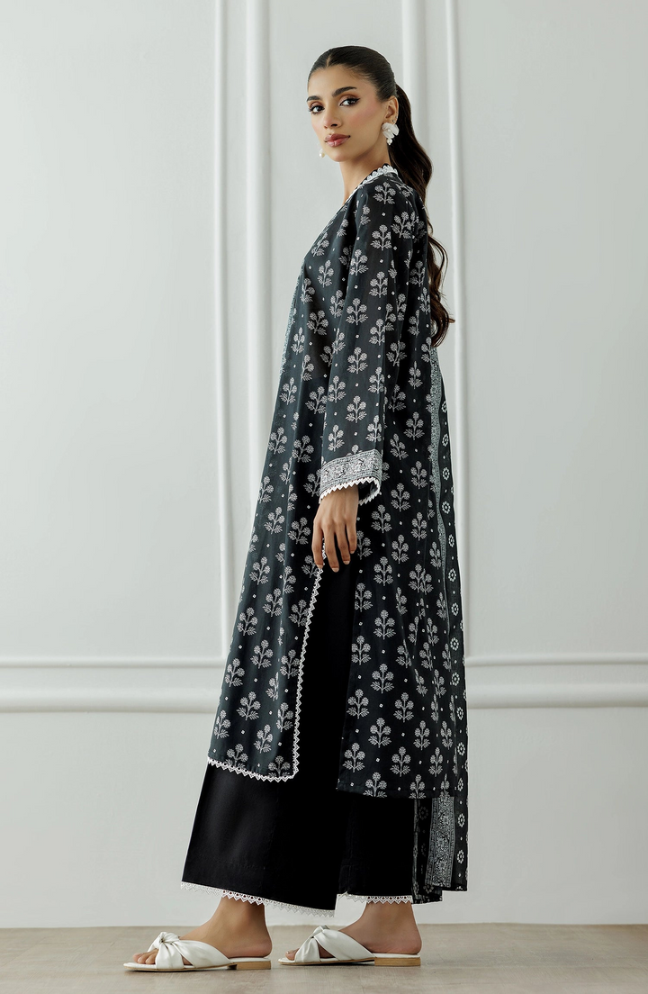 Unstitched 3 Piece Printed Lawn