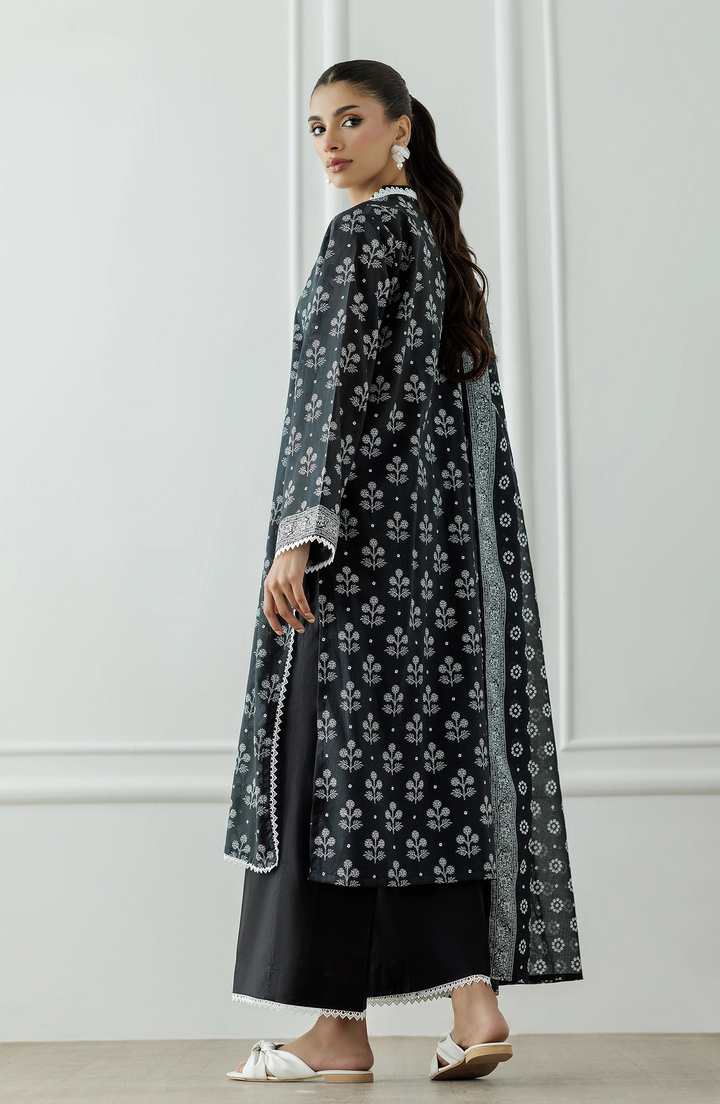 Unstitched 3 Piece Printed Lawn
