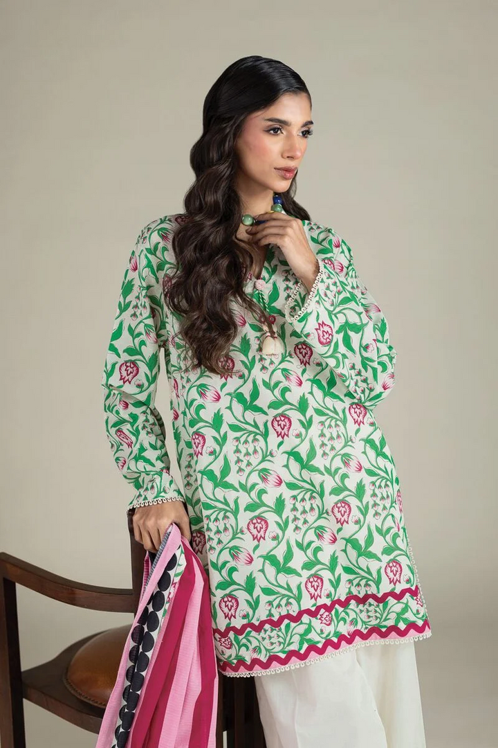 Printed | Cambric 3-Piece Floral Suit