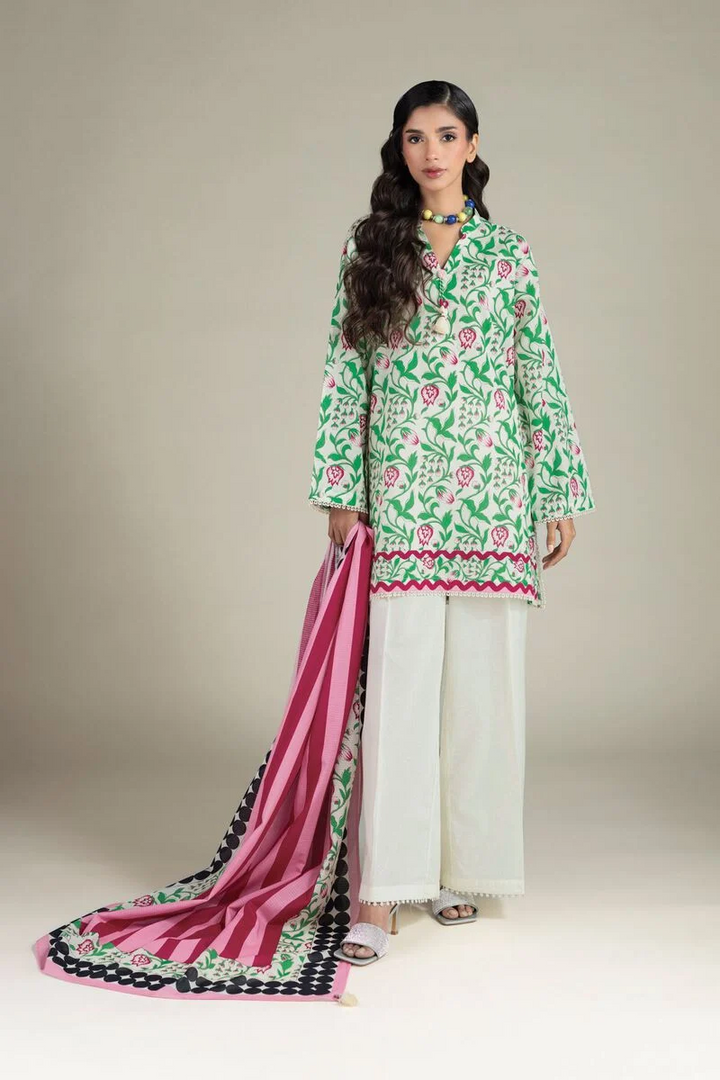 Printed | Cambric 3-Piece Floral Suit