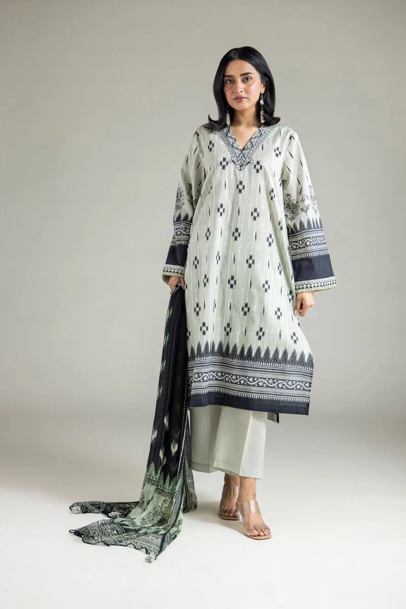Embroidered | Lawn Lawn 3-Piece Outfit