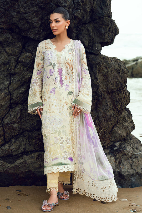 Gardenia Unstitched Embroidered Lawn