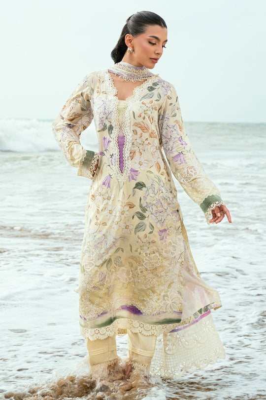 Gardenia Unstitched Embroidered Lawn
