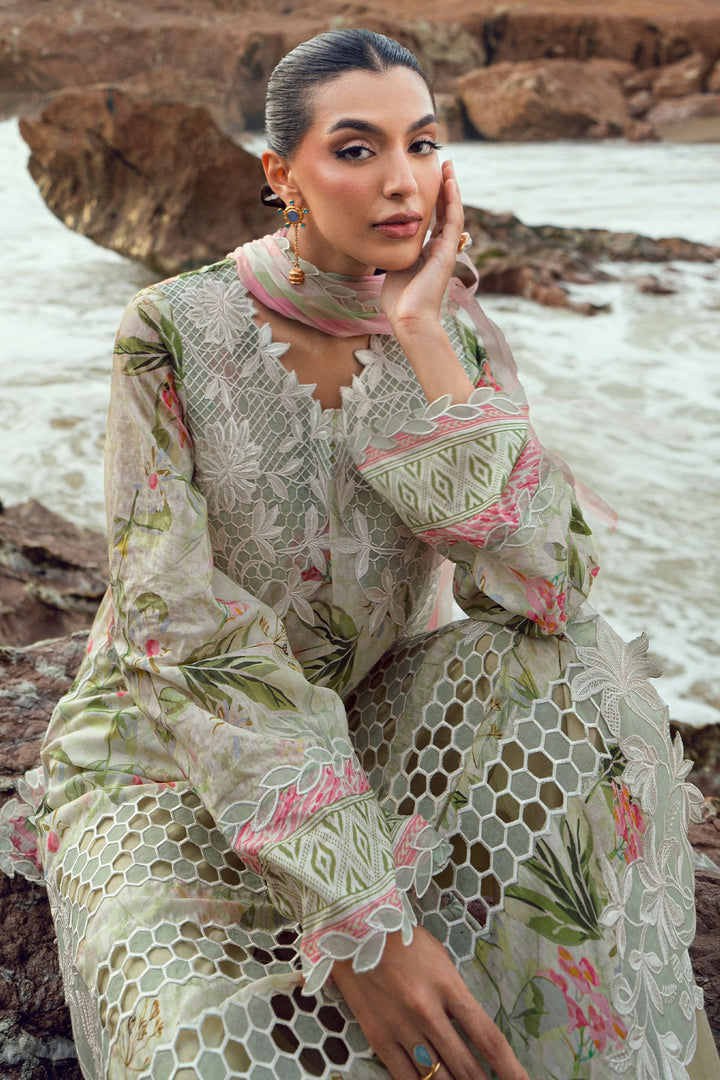 Gardenia Unstitched Embroidered Lawn