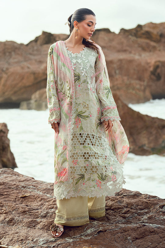 Gardenia Unstitched Embroidered Lawn