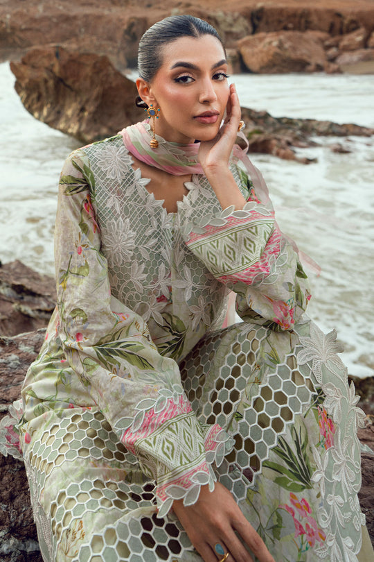 Gardenia Unstitched Embroidered Lawn