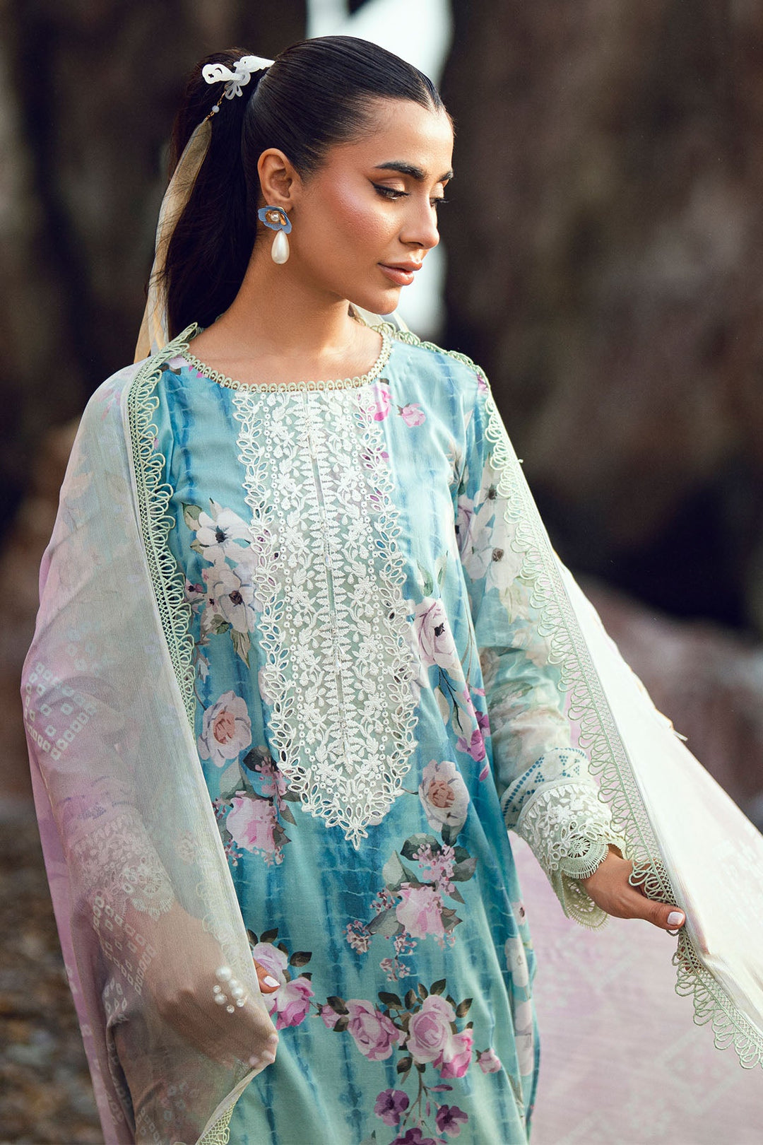Gardenia Unstitched Embroidered Lawn