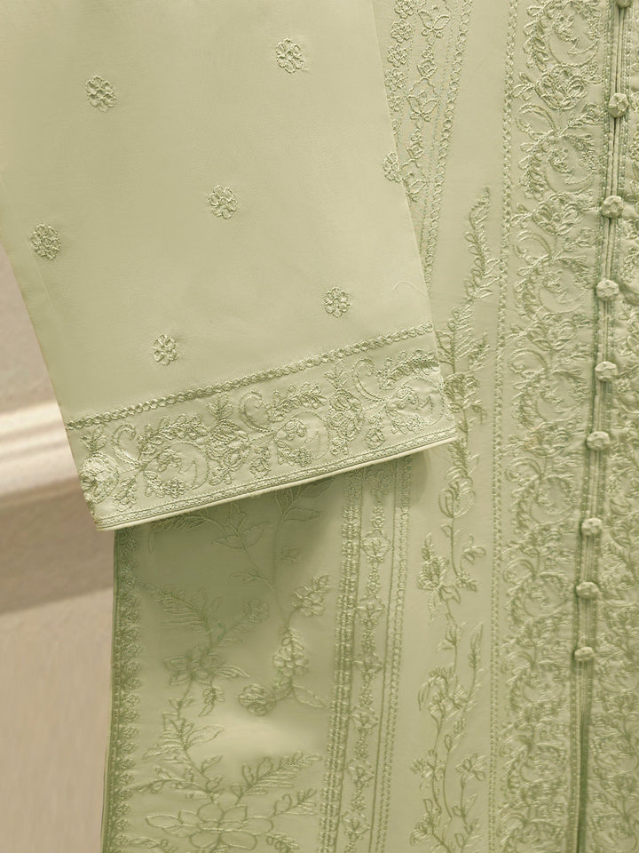 3 Piece - Embroidered Cambric Suit